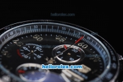 Tag Heuer Carrera Caliber 16 Automatic Movement Valjoux 7750 Case with Black Dial and SS Strap