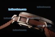 Hublot Big Bang King Chronograph Miyota Quartz Movement Chocolate Dial with Brown Rubber Strap