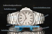 Patek Philippe Nautilus Miyota 9015 Automatic Full Steel with White Dial and Stick Markers