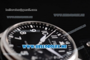 IWC Big Pilot Clone IWC 51111 Automatic Steel Case with Black Dial White Hands and Black Leather Strap Arabic Numeral Markers