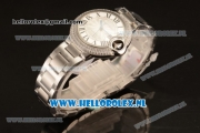 1:1 Cartier Ballon Bleu De 2671 Auto Steel Case with White Dial and Steel Bracelet