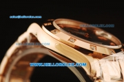 Rolex Day-Date Automatic Rose Gold Case with Diamond and Black MOP Dial-Rose Gold Strap