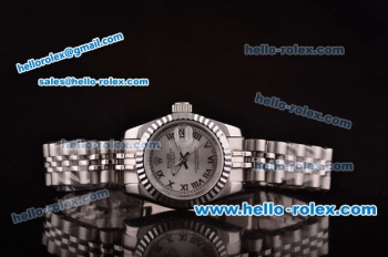 Rolex Lady Datejust Automatic Movement Steel Case/Strap with Silver Dial and Roman Markers