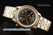 Breitling Chronospace Chronograph Quartz Full Steel and Black Dial