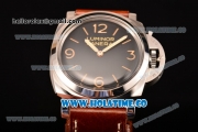 Panerai Luminor 1950 3 Days PAM 372 Clone P.3000 Manual Winding Steel Case with Black Dial and Stick/Arabic Numral Markers - 5 Days Power Reserve 1:1 Best Edition (ZF)