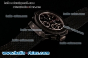 Hublot Big Bang Chrono Clone HUB4100 Automatic Ceramic Case with Black Rubber Strap Whtie Markers Black Dial