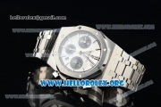 Audemars Piguet Royal Oak 41MM Chronograph Swiss Valjoux 7750 Automatic Steel Case/Bracelet with White Dial (EF)
