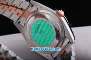 Rolex Datejust Automatic Rose Gold Dial with Diamond Marking-Two Tone Strap