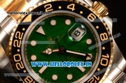 Rolex GMT-Master II Swiss ETA 2836 Automatic Two Tone Yellow Gold Case With Ceramic Bezel Black Dial 116718LN K