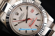 Rolex Datejust Turn-O-Graph Automatic with White Dial and Red Second Hand