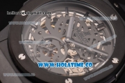 Hublot Classic Fusion Asia 6497 Manual Winding PVD Case with Skeleton Dial and Stick Markers