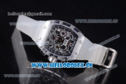 Richard Mille RM 011 Felipe Massa Flyback Chronograph Swiss Valjoux 7750 Automatic Sapphire Crystal Case with Skeleton Dial and Black Inner Bezel