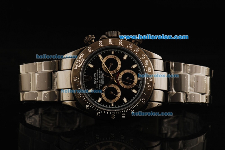 Rolex Daytona Oyster Perpetual Automatic Movement Full Black Ceramic with Black Dial and White Stick Markers - Click Image to Close