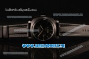 Panerai PAM 00233B Luminor 1950 8 Days GMT Asia Automatic PVD Case with Black Dial and Black Leather Strap