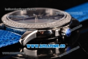 Blancpain Women Ladybird Ultraplate Miyota 9015 Automatic Steel Case with Diamonds Bezel and Blue Dial (G5)