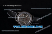 Omega Speedmaster Moonwatch Co-axial Chronograph Clone Omega 9300 Automatic Steel Case with Grey Dial Stick Markers and Black Leather Strap - 1:1 Original (EF)
