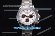 Rolex Daytona Clone Rolex 4130 Automatic Stainless Steel Case/Bracelet with White Dial and Stick Markers (EF)
