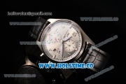 IWC Pilot's Watch Chrono Swiss Valjoux 7750 Automatic Steel Case with Gray Dial and Arabic Numeral Markers (H)