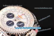 Breitling Navitimer 01 Chrono Swiss Valjoux 7750 Automatic Full Steel with White Dial and Stick Markers - 1:1 Original Best Edition