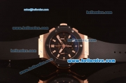 Hublot Big Bang Chronograph Hub 4100 Rose Gold Case with PVD Bezel and Black Dial 1:1