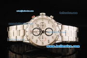 Tag Heuer Carrera Calibre 16 Chronograph Swiss Valjoux 7750 Automatic Movement Full Steel with White Dial-43mm