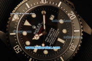 Rolex Sea-Dweller Pro-Hunter Rolex 3135 Automatic Movement PVD Case with Black Dial and Black Nylon Strap