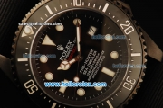 Rolex Sea-Dweller Pro-Hunter Rolex 3135 Automatic Movement PVD Case with Black Dial and Black Nylon Strap