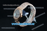 Audemars Piguet Royal Oak Swiss Quartz Rose Gold Case with Black Dial and Rose Gold Bracelet (EF)