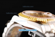 Rolex Datejust Swiss ETA 2836 Automatic Movement 18K Gold Never Fade with Diamonds Markers and Gold Dial-Two Tone