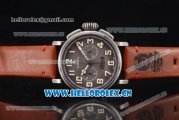 Zenith Heritage Pilot Ton-up Miyota Automatic Steel Case with Grey Dial and Brown Leather Strap Arabic Numeral Markers