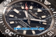 1:1 Breitling Superocean 44 Special Blacksteel Swiss ETA 2824 Automatic PVD Case with Black Dial and Black Rubber Strap (GF)