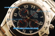 Rolex Daytona Chronograph Swiss ETA 7750 Automatic Movement with Blue Dial and White Numeral Markers