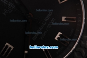 Hublot Big Bang King Swiss Valjoux 7750 Automatic Movement Full PVD Case with Black Dial and Black Rubber Strap