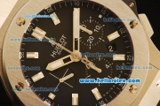 Hublot Big Bang Chronograph Hub 4100 Steel Case with Black Dial and Black Rubber Strap-1:1 Original