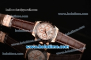 Rolex Daytona Chrono Swiss Valjoux 7750-SHG Automatic Rose Gold Case with Black Ceramic Bezel and Whtie Dial