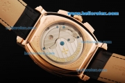 Vacheron Constantin Malte Tourbillon Automatic Movement Rose Gold Case with Black Dial and Rose Gold Stick Markers