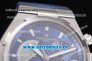 Vacheron Constantin Overseas Dual Time Asia ST30 Automatic Steel Case with Blue Dial Stick Markers and Blue Rubber Strap