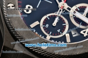 Hublot Big Bang Swiss Valjoux 7750 Automatic Movement PVD Case with Black Dial and Silver Markers-Black Rubber Strap