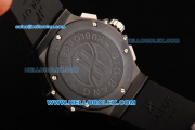 Hublot Big Bang Chronograph Swiss Quartz Movement PVD Case with Diamond Bezel and Black Rubber Strap-Lady Model