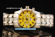 Ferrari Chronograph Quartz Movement Full Steel with Yellow Dial