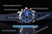 Breitling SuperOcean Heritage Chrono Swiss Valjoux 7750 Automatic Steel Case Blue Dial With Stick Markers Blue Rubber Strap (JH)