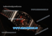 Franck Muller Vanguard Miyota Automatic Copy Tourbillon Rose Gold Case With Skeleton Dial Leather/Rubber Strap