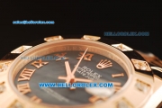 Rolex Datejust Swiss ETA 2836 Automatic Movement Full Rose Gold with MOP Dial and Diamond Bezel