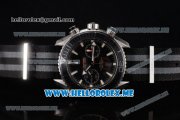 Omega Seamaster Planet Ocean Chronograph Swiss Valjoux 7750 Automatic Steel Case with Black Dial and Stick Markers Grey/Black Nylon Strap (EF)