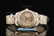 Rolex Datejust Rolex 3135 Automatic Movement Full Steel with Diamond Bezel and Diamond Strap