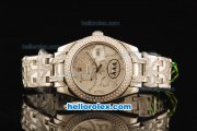 Rolex Datejust Rolex 3135 Automatic Movement Full Steel with Diamond Bezel and Diamond Strap