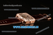 Bell & Ross BR X2 Tourbillon Manual Winding Rose Gold Case With Alligator Strap All Sapphire