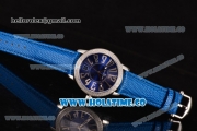 Blancpain Women Ladybird Ultraplate Miyota 9015 Automatic Steel Case with Diamonds Bezel and Blue Dial (G5)