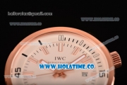 IWC Aquatimer Vintage 1967 Asia Automatic Rose Gold Case with White Dial Stick Markers and Brown Leather Strap