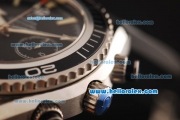 Omega Seamaster Chronograph Swiss Valjoux 7750 Automatic Steel Case with Black Bezel and Black Dial-Rubber Strap